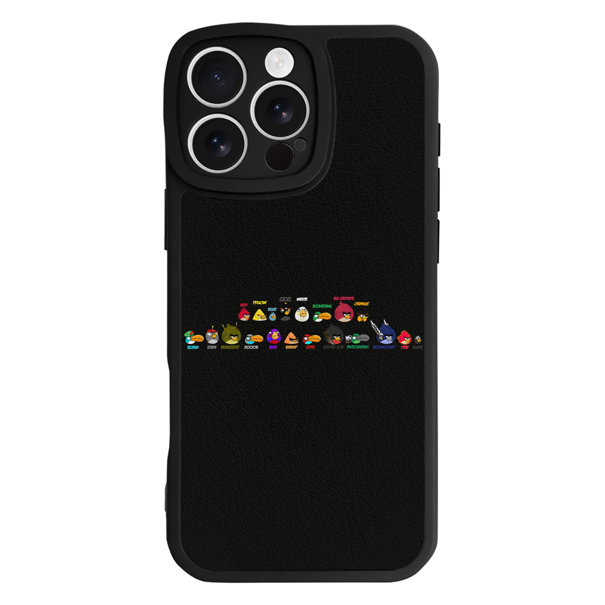 （画像用） Angry Birds アングリーバード 【iPhone 16シリーズ対応】シリコンスマホケース（レザー調） 材質：シリコン